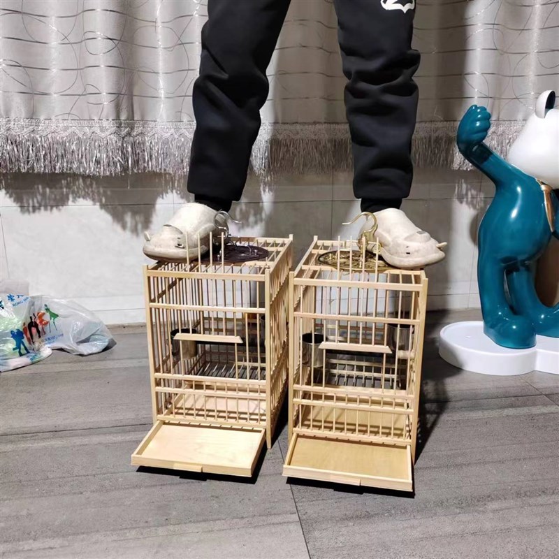 蜡嘴笼铜嘴笼专用笼竹制鸟笼包邮包损送配件鸟笼大全做工精细板正