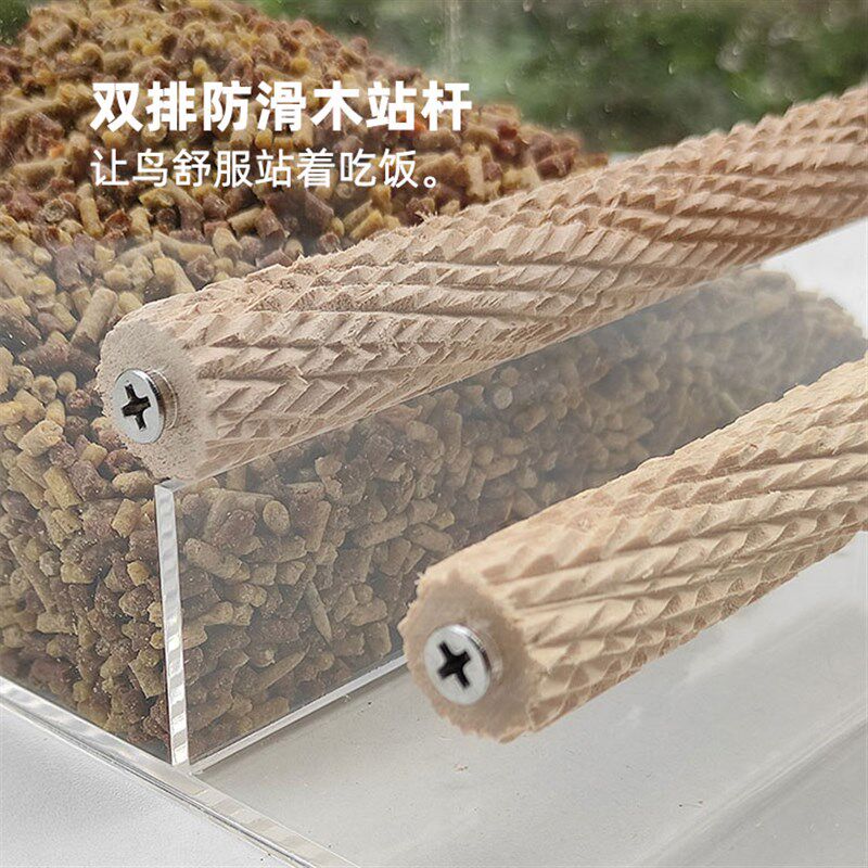 防溅鸟食盒鹦鹉喂鸟圆笼自动下料器食盆防撒鸽子用具用品鸟笼防洒