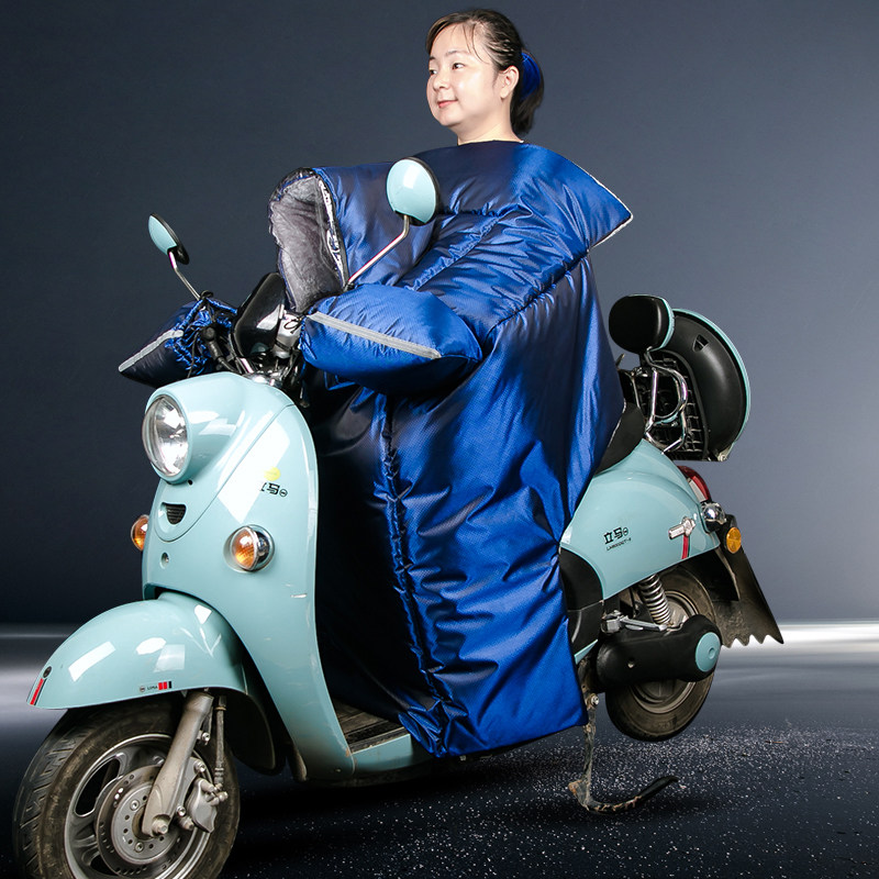 亲子款电动车挡风被加大厚棉防水防风雨春秋冬季电瓶车母子防风被