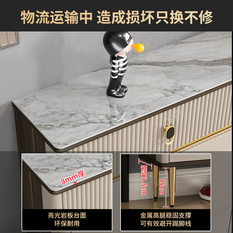 超薄鞋柜家用门口17CM小户型窄玄关柜组合换鞋凳轻奢入户翻斗鞋柜