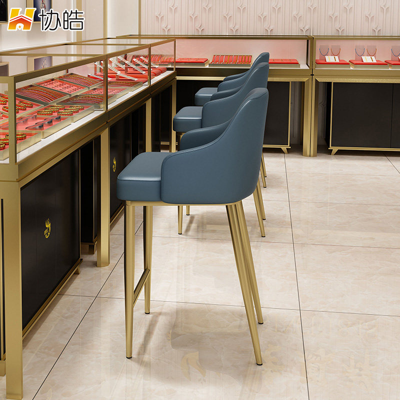 椅子珠宝椅珠宝金店凳子收银台高脚凳不锈钢吧台椅手机眼镜店柜台