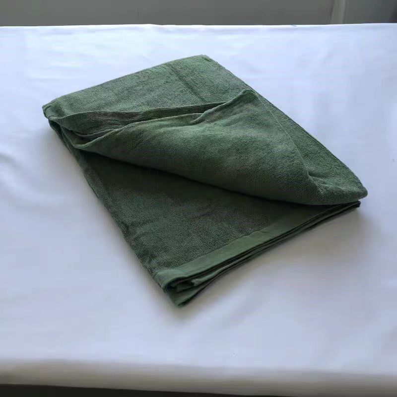 正品军绿色3511毛巾被夏季宿舍毛巾毯麻棉单位制式纯色学生军训用