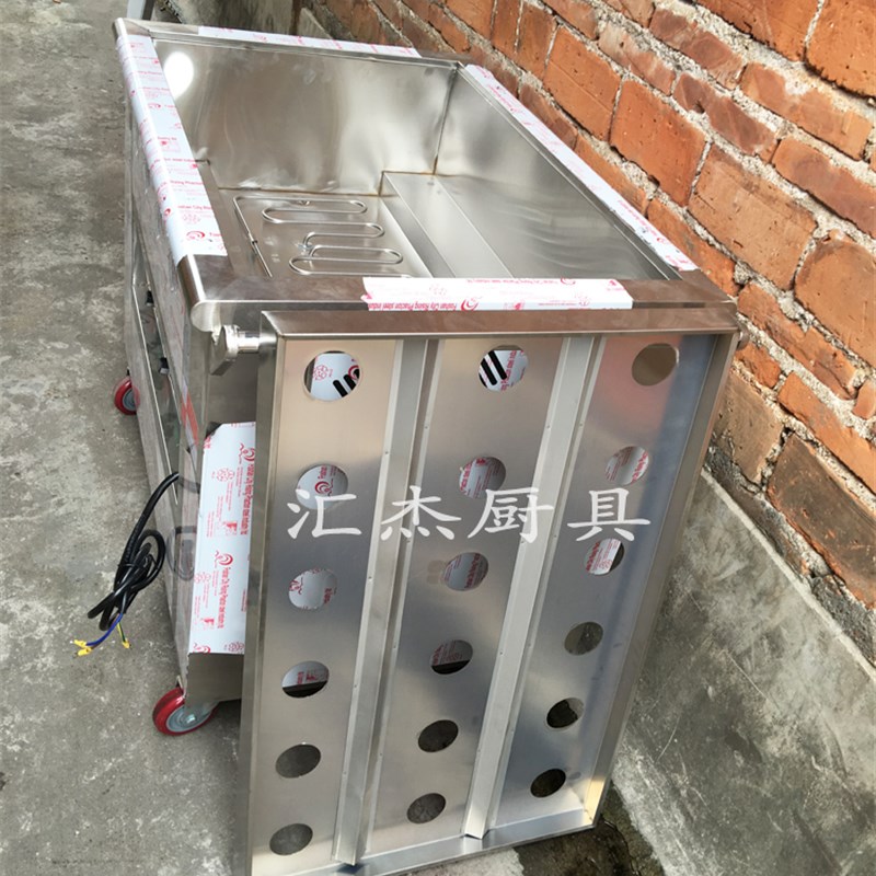 超大号电热熟笼保温推车早茶点心蒸笼加热餐车广式港式燃气熟食车