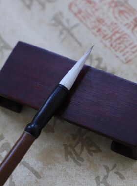 张苏笔庄兼毫紫毫张文年大师手工制作宣笔小楷小行书新手练习毛笔