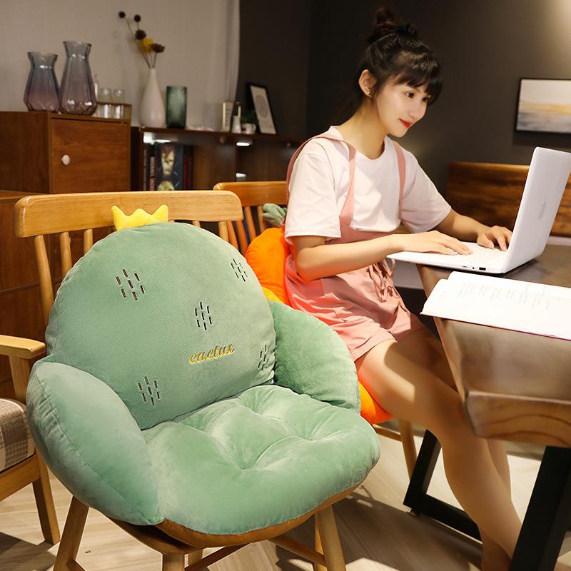 2025新款座垫办公室用加厚保暖学生宿舍椅子垫靠背毛绒冬季保暖女