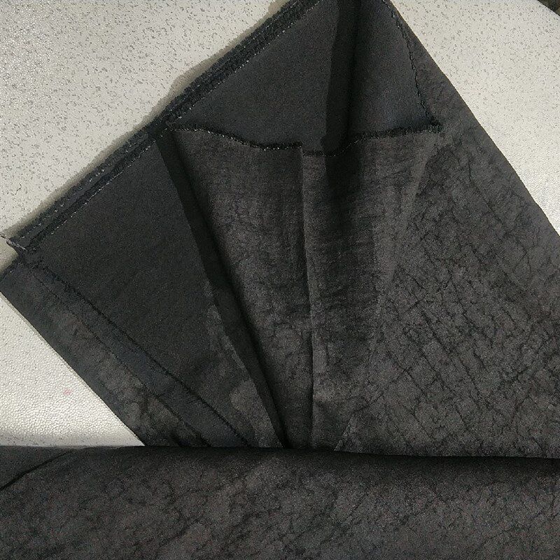 新款百分百桑蚕丝真丝丝绸龟裂纹香云纱旗袍服装面料衣服布料