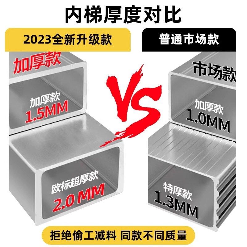 小巨人伸缩梯子家用多功能折叠梯可携式升降楼梯人字梯工程梯爬梯