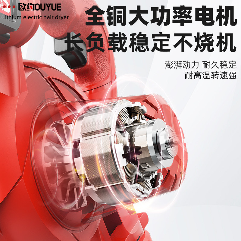 欧约大功率工业锂电充电式吹风机鼓风机小型吹灰机车载家用除尘器