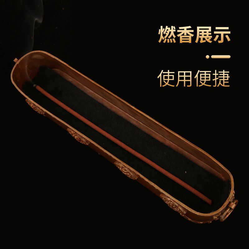 印度尼泊尔西藏手工纯铜紫铜卧香炉藏香线香香粉烟供盘家用