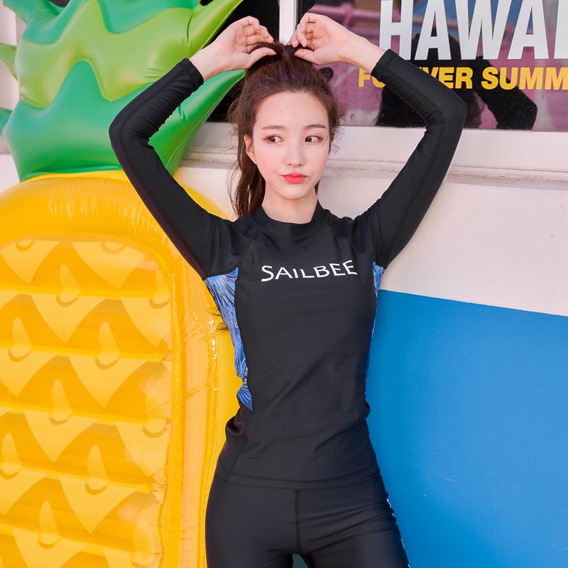 游泳衣女平角裤保守显瘦温泉泳装防走光泳裤浮潜衣潜水服假两短裤