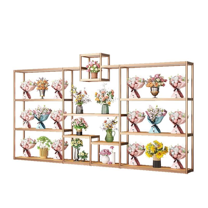 花店展示架鲜花花束陈列架多层落地式花架花店花艺展示架永生花架