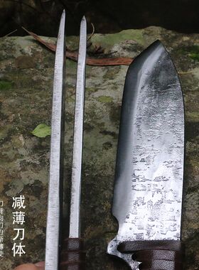 柴刀弹簧钢柴农用柴刀劈柴刀锰钢刀户外开荒刀割草刀砍树刀砍竹刀