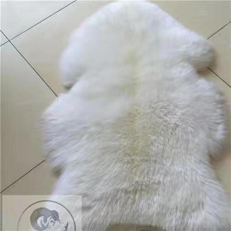 整张羊皮沙发垫纯羊毛毯子地毯皮毛一体坐垫床边褥子飘窗羊毛垫