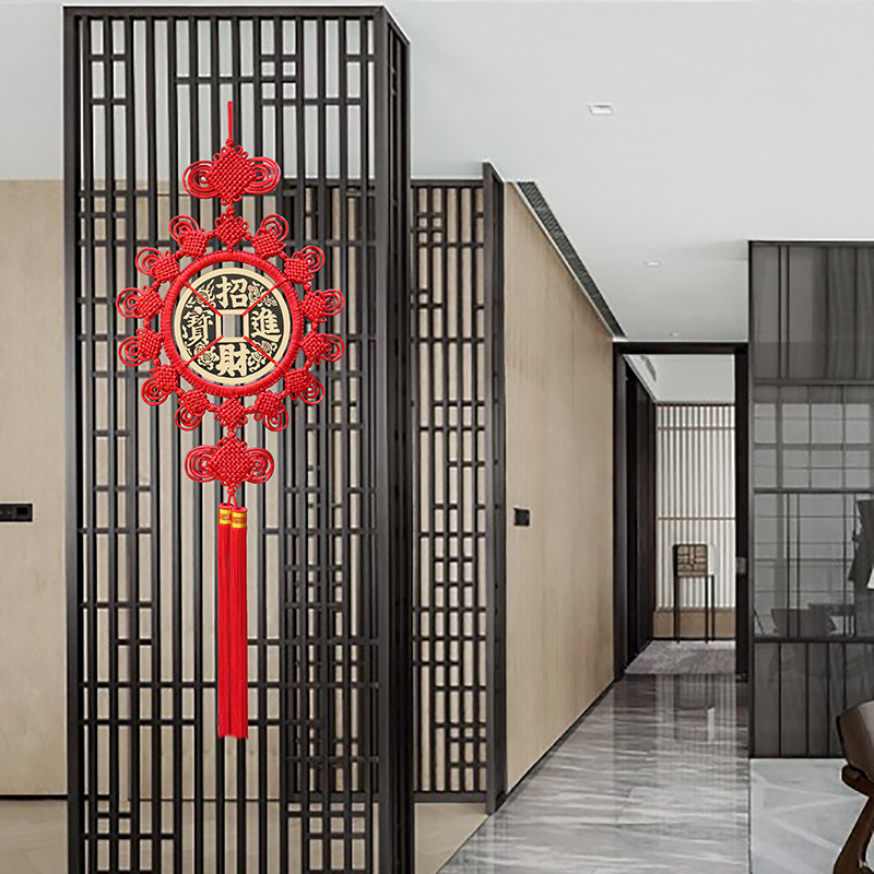 天翊吉中国结客厅壁挂件大号铜钱招财进宝玄关乔迁开业