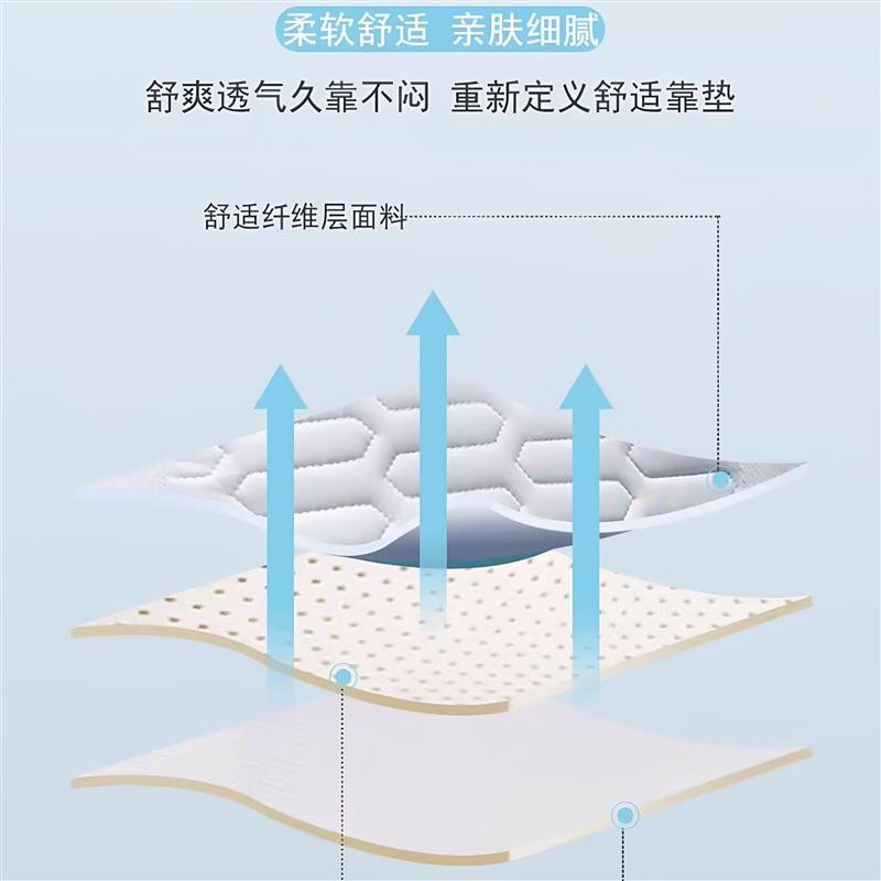 意大利进口乳胶床头靠垫软包护腰大靠背沙发座椅宿舍床上看书枕头