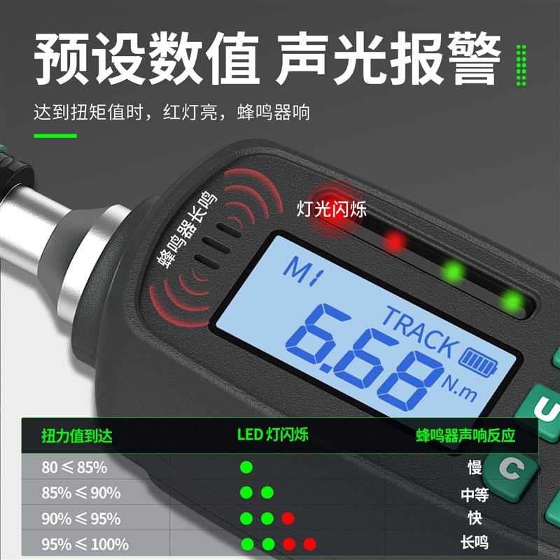 WITE数显扭力起子电子扭矩螺丝刀高精度测力公斤改锥力矩螺丝批头