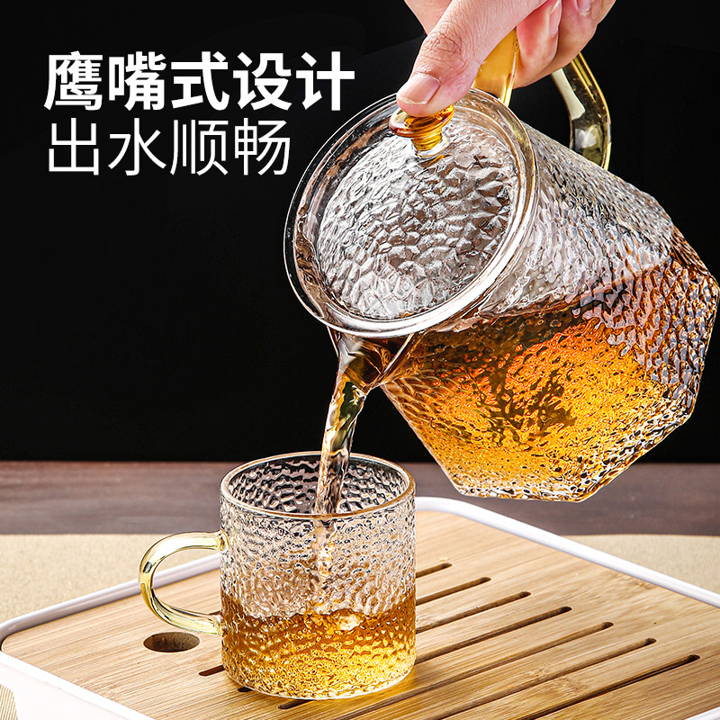 高硼硅玻璃耐热泡茶壶大容量茶水分离家用单壶过滤功夫茶具套装