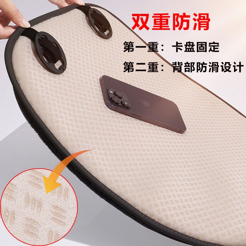 石墨烯汽车加热坐垫冬季保暖12V24V通用车载座椅垫兔毛绒单片加厚