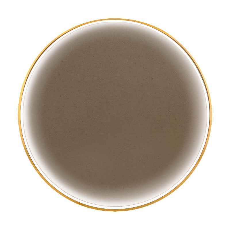 定制圆形带灯装饰挂画来图定做玄关LED灯铝合金金属画框相框圆框