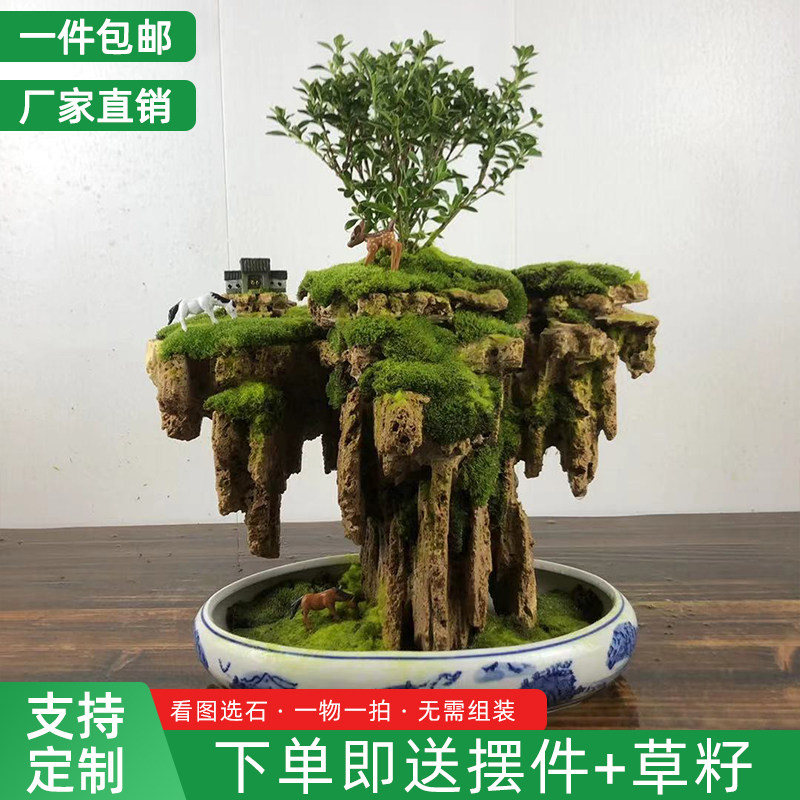特价精品天然吸水石盆景上水石假山室内居家办公景观盆景鱼缸造景