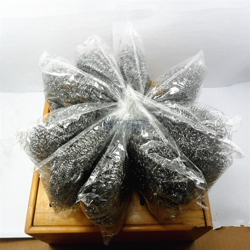 钢丝球大号不生锈不锈钢铁丝球不掉丝钢丝独立包装厨房洗碗清洁球图片