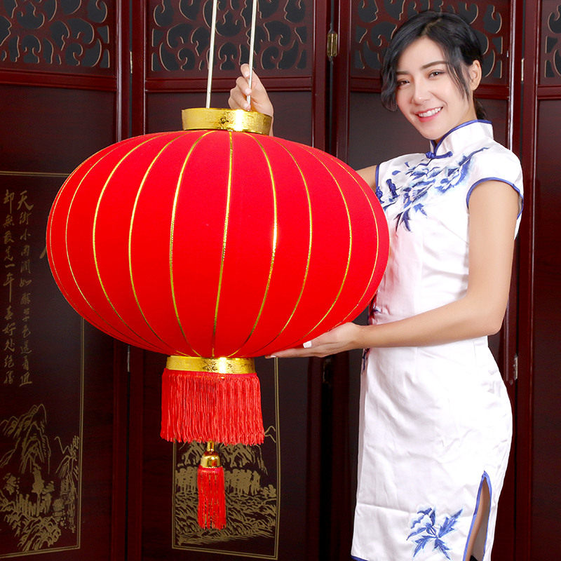 欢度佳节大红灯笼户外景点物业广告公司定制春节挂饰灯笼防水灯笼