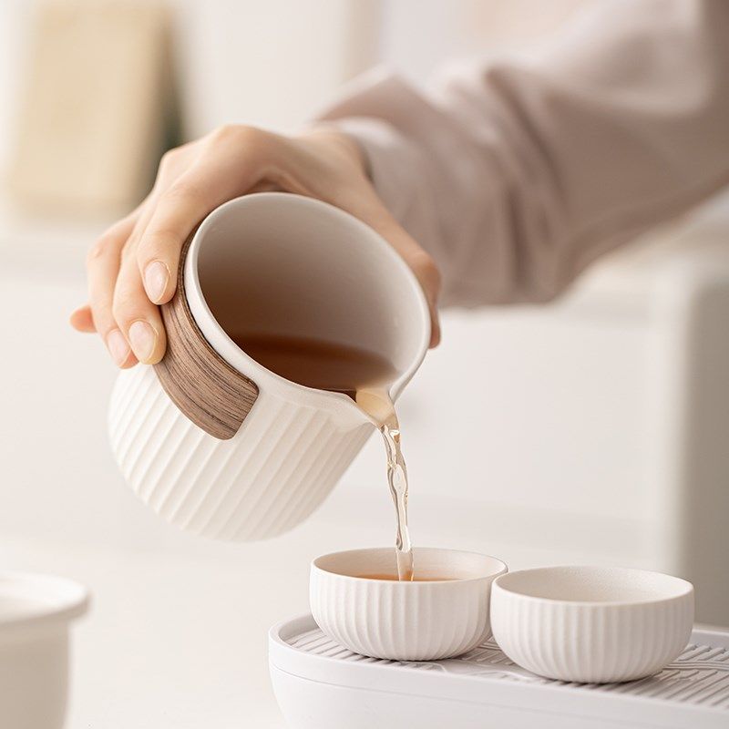 旅行茶具套装便携式户外收纳包粗陶快客杯一壶四杯泡茶壶茶杯定制
