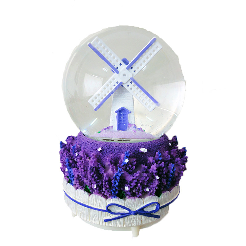 创意浪漫情侣音乐盒水晶球雪花八音盒女生生日同学毕业礼物摆件