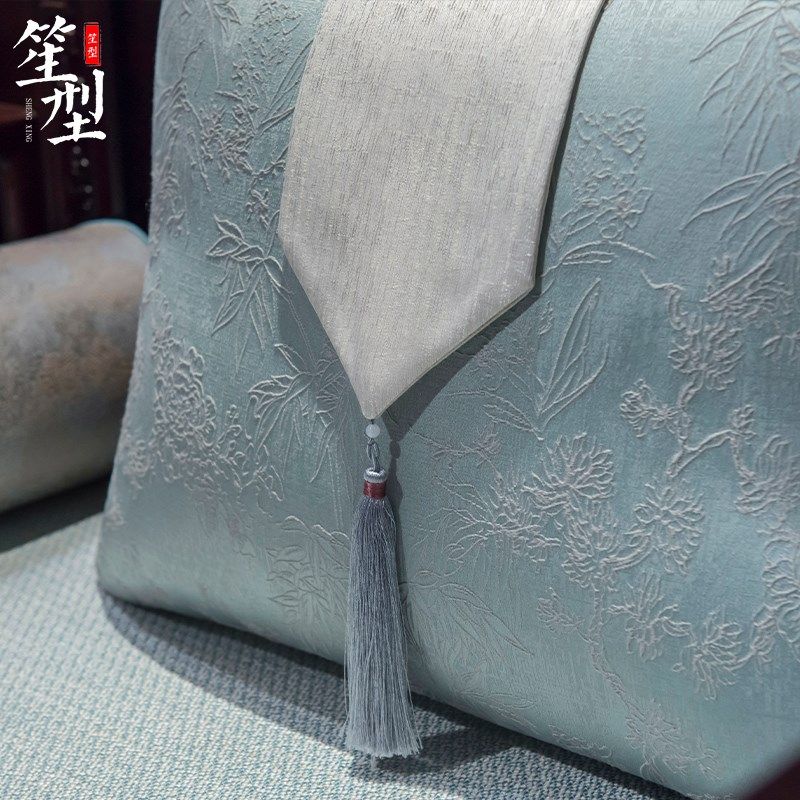 新中式红木沙发坐垫古典罗汉床垫子五件套扶手大靠垫软体靠包定制