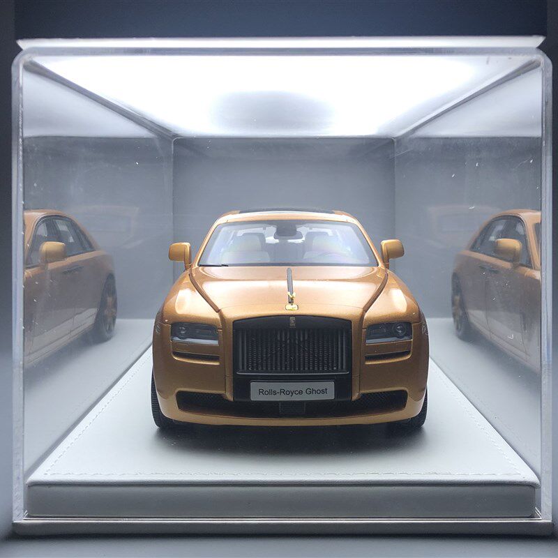 车模展示盒1:18带灯板收纳盒充电/插电带灯亚克力防尘罩子LED灯板