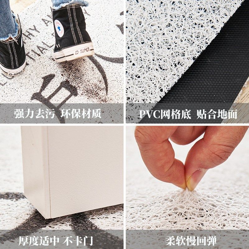 入户门地垫门口进门脚垫可裁剪丝圈进户门垫红色高级玄关防滑地毯