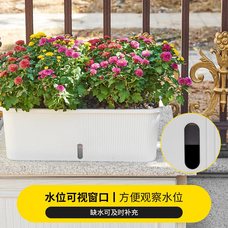 阳台种菜种植箱草莓盆栽专用花盆蔬菜花卉种菜盆懒人长方形大花盆