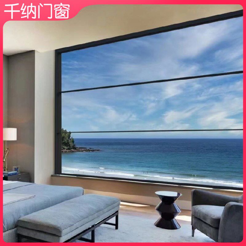 极窄提升推拉窗断桥铝隔音平开门阳台封包景观落地纱门窗户外露台