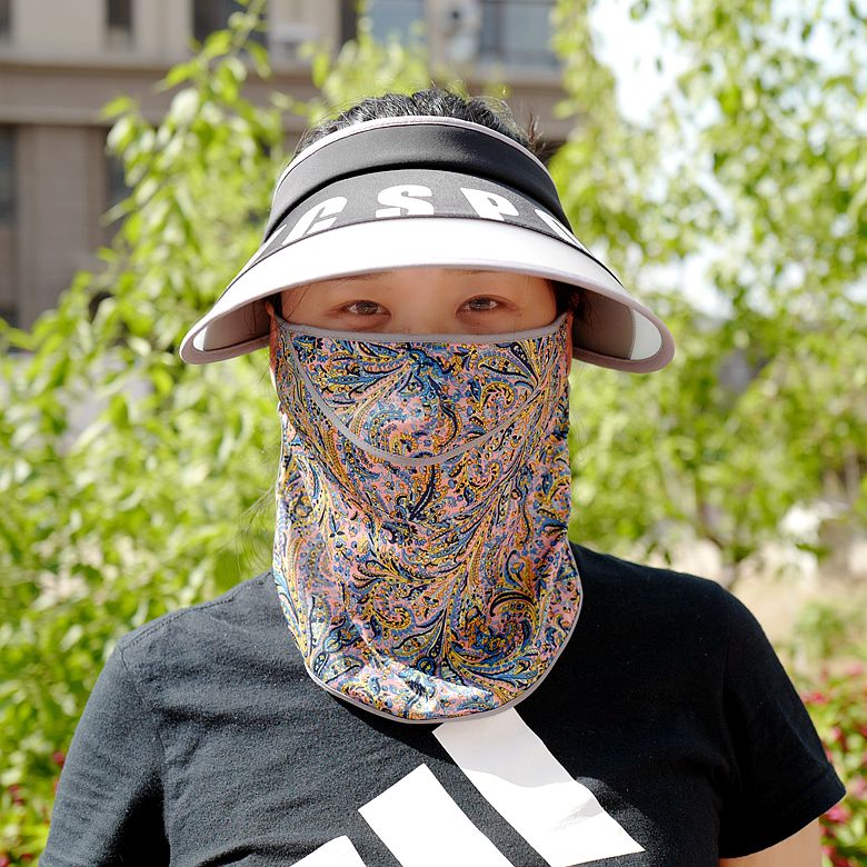 韩国进口防晒口罩夏季防紫外线护颈超薄加长面罩透气速干迷彩口罩