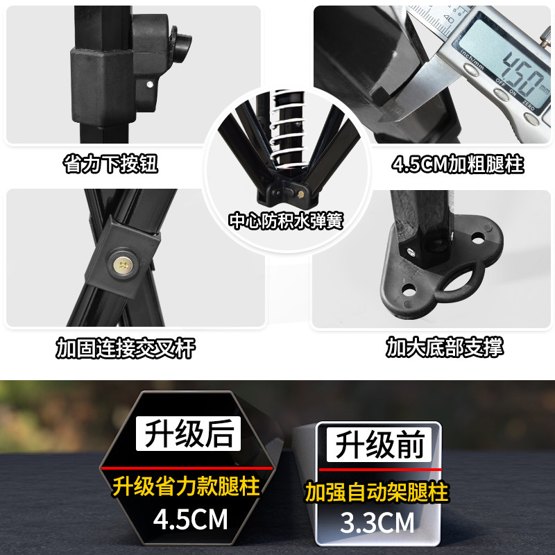 四脚角防雨帐篷广告雨棚大伞户外摆摊用遮阳棚折叠伸缩式遮雨篷子