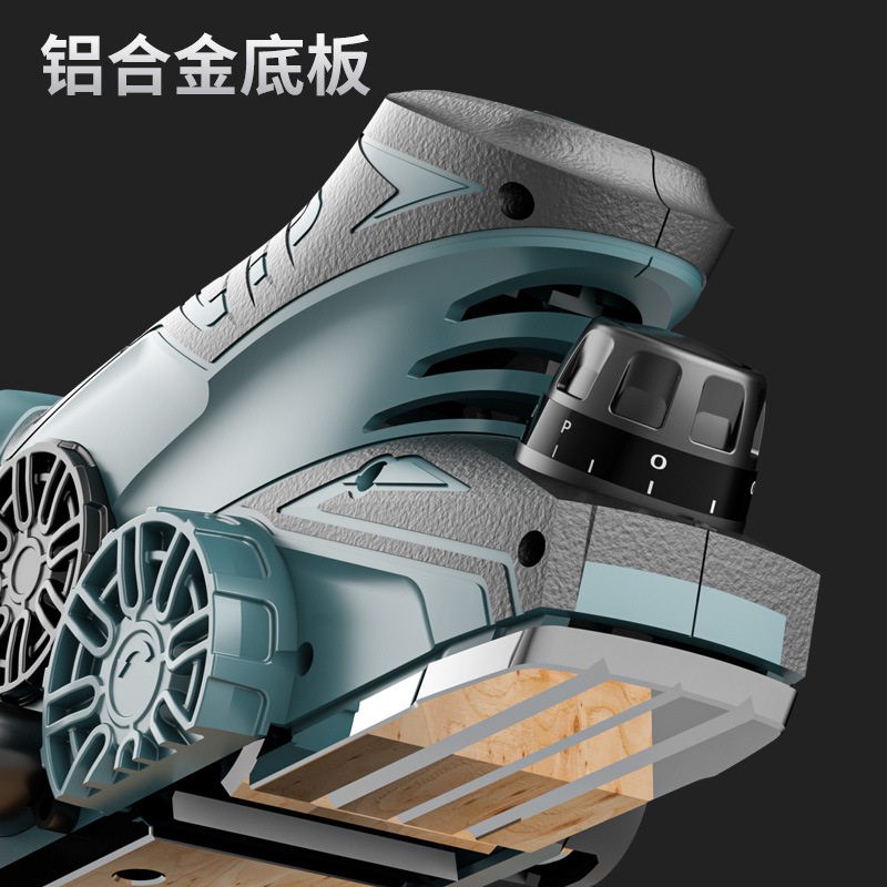 闽立厂家直销锂电电刨木工刨电推刨家用小型刨创细腻粘板手持式刨