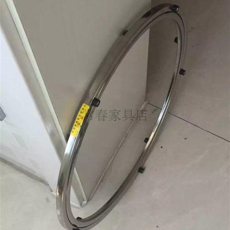 不锈钢圆形旋转动器火锅餐桌转盘圈转芯玻璃实木理石底座轴承轨道