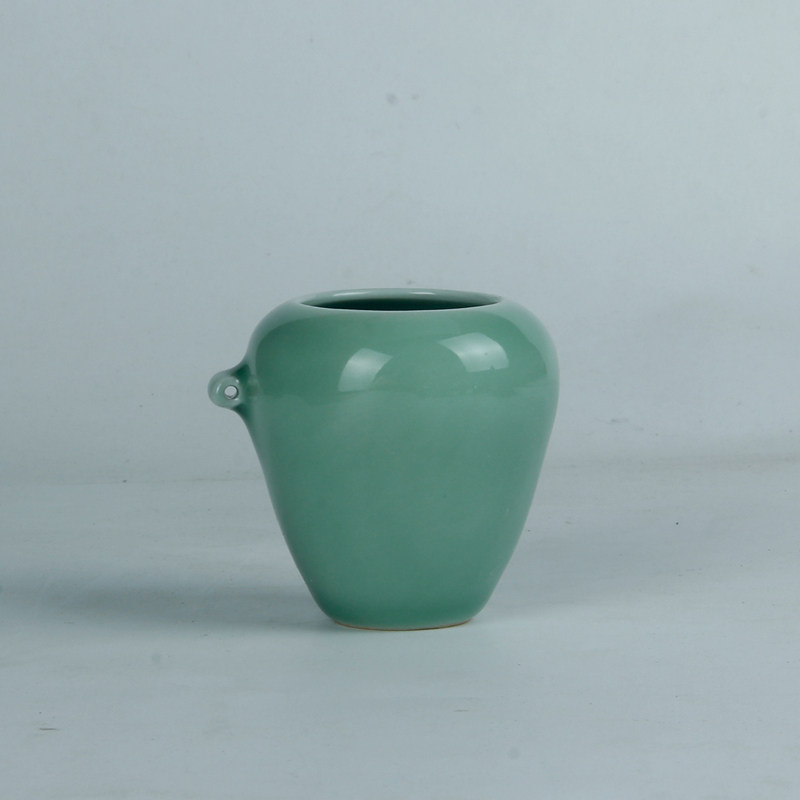 画眉靛颏绣眼金青鸟食罐宠物杯子鸟笼配件竹笼鸟杯青瓷小罐鸟碗