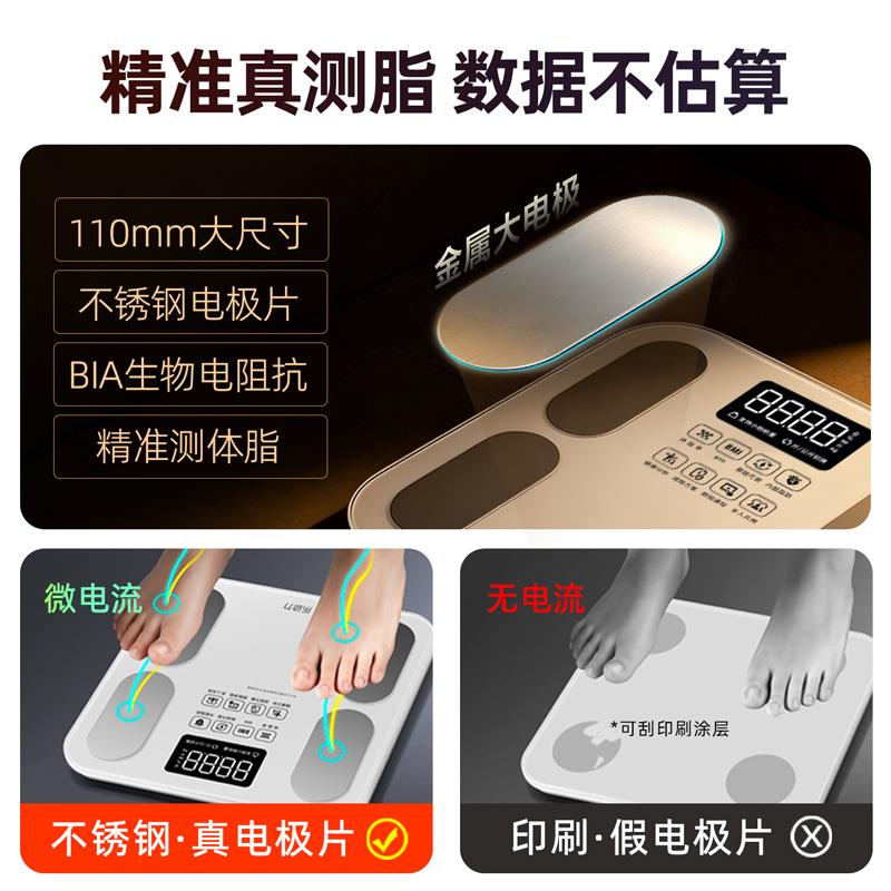 乐动力智能体脂称电子秤体重秤家用小型人体健康高精准度减肥专用