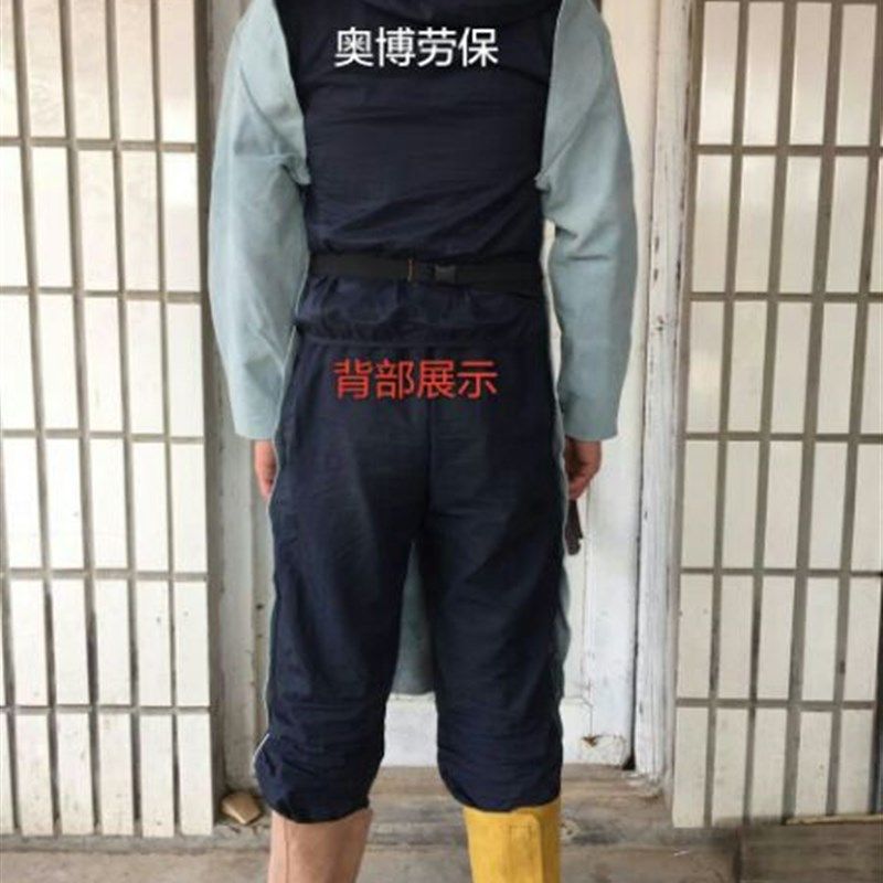 牛皮电焊工作服防烫火花防辐射牛皮烧焊防护牛皮服袖套围裙焊工服