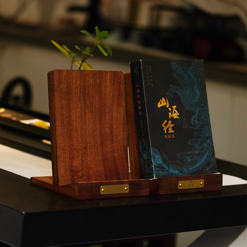 木质书本展示架复古书房陈列书架高档书立桌面书籍收纳整理书挡板