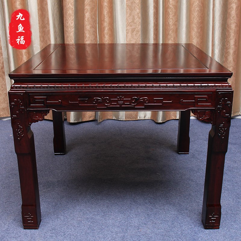 非洲酸枝木四方餐桌 红木棋牌桌 现代中式正方形饭桌 餐桌八仙桌
