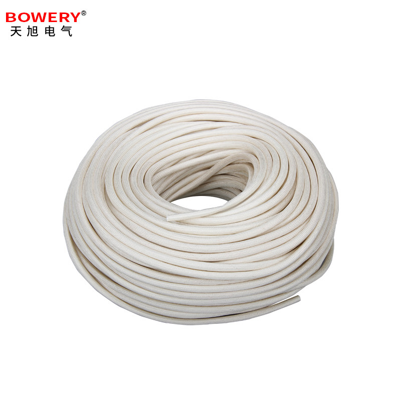 600度防火阻燃玻璃丝纤维管绝缘耐高温电线保护套管黄蜡管定纹管