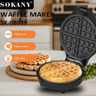 出口SOKANY08039华夫机旋钮可调温吐司面包三明治机WAFFLE MAKER