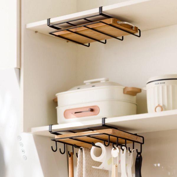 厨房置物架橱柜内收纳挂篮吊柜下悬挂菜板砧板收纳架分层用纸挂架,厨房/烹饪用具,水槽置物架,淘宝优惠券,粉丝福利购,淘宝优惠卷