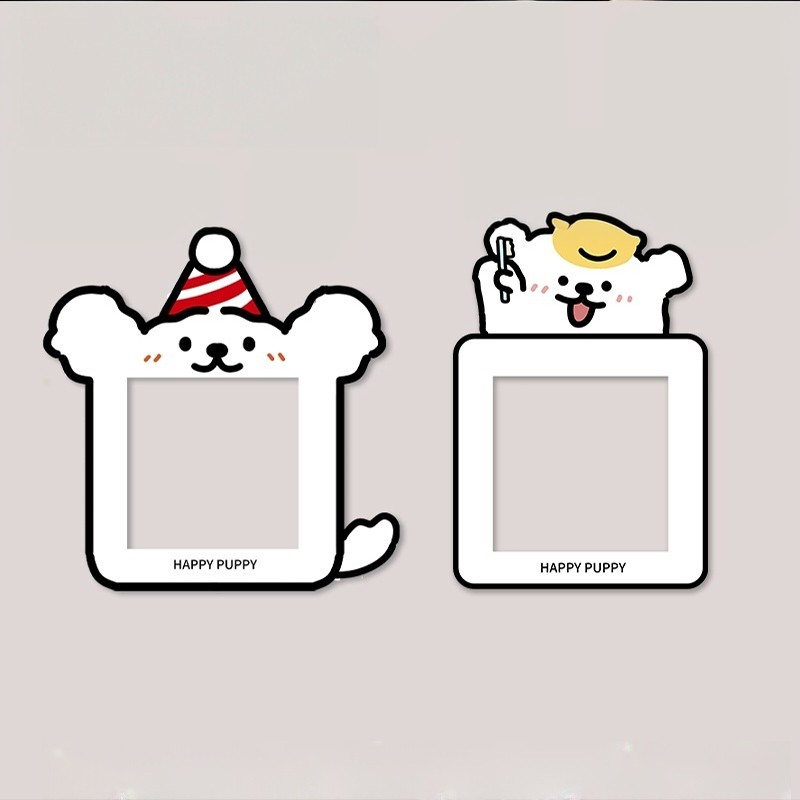 创意小狗开关边框套墙贴插座面板遮丑可爱墙面灯开关装饰贴卡通