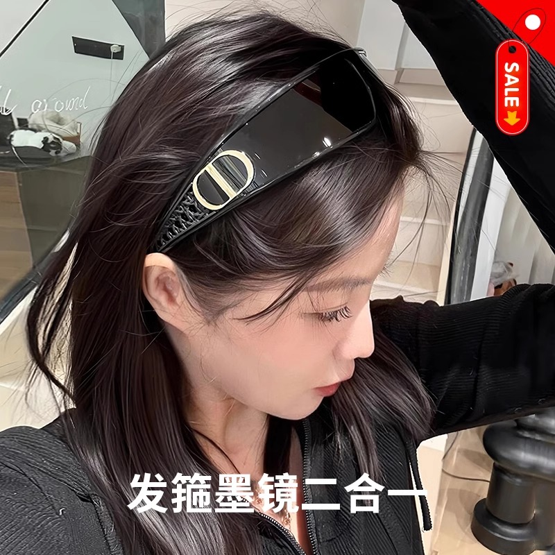 CD未来感Y2K发箍墨镜M1U护目镜高级感雪地太阳眼镜镜防晒防紫外线