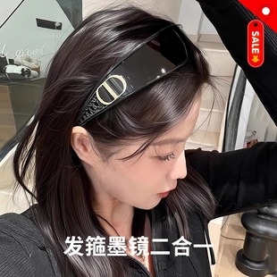 CD未来感Y2K发箍墨镜M1U护目镜高级感雪地太阳眼镜镜防晒防紫外线