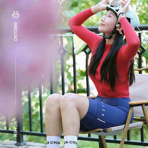 NEZA「鲲.朔禹」女款夏季薄款零感轻量背带修身公路车自行车裤