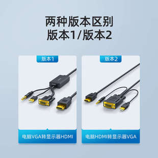 vga输入hdmi输出hdim转换器hdml高清线dsub转换头vag转接口vgi母